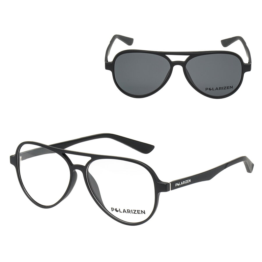 Rame ochelari de vedere barbati Polarizen Clip-on 1914 C1