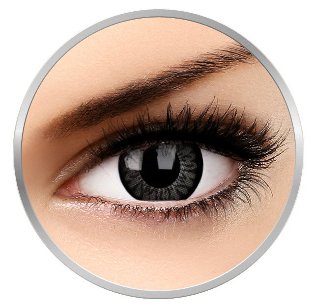 Beautiful Eyes Awesome Black - Ежеквартальные цветные контактные  линзы черного цвета - 90 носок (2 линзы / упаковкa)